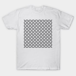 Retro Circles and Diamonds grey 6 T-Shirt